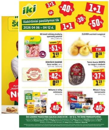 Iki - Specialūs pasiūlymai IKI parduotuvės klientams 2026-04-06 – 2026-04-12