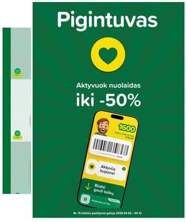 Iki - "IKI" akcijų leidinukas "Taupymo žaidynės" 2026-04-06 – 2026-04-12