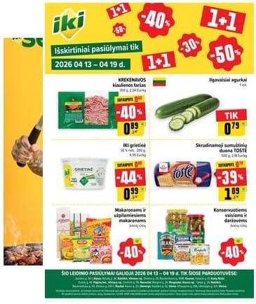Iki - Specialūs pasiūlymai IKI parduotuvės klientams 2026-04-13 – 2026-04-19