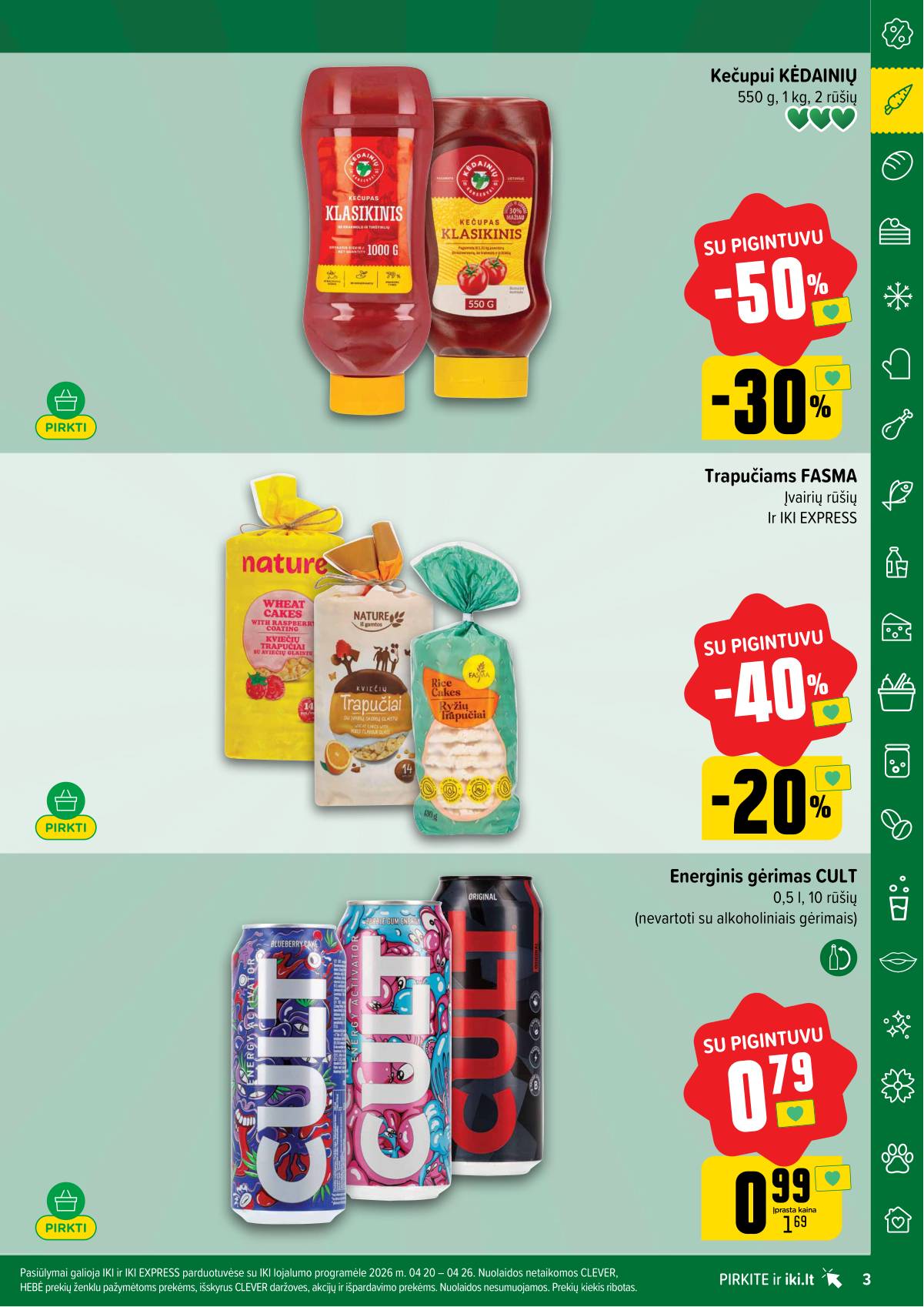 Iki - "IKI" akcijų leidinukas "Taupymo žaidynės" 3 puslapis