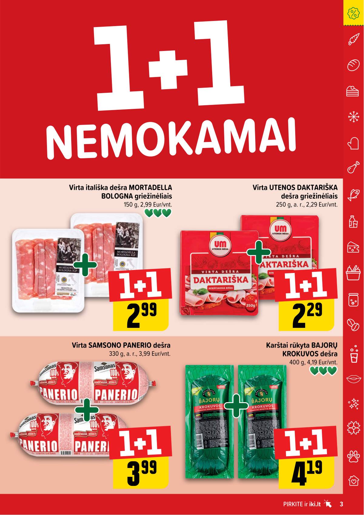 Iki - "IKI" 1+1 nuolaidų leidinys "Daugiau yra pigiau" 3 puslapis