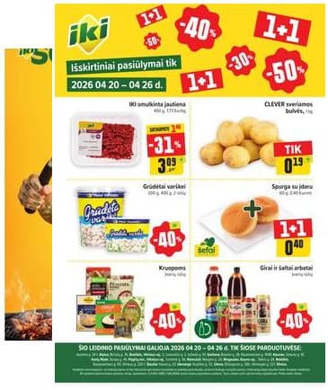 Iki - Specialūs pasiūlymai IKI parduotuvės klientams 2026-04-20 – 2026-04-26