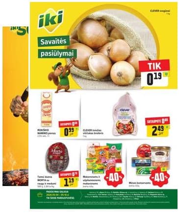 Iki - Specialūs pasiūlymai IKI parduotuvės klientams 2026-05-04 – 2026-05-10