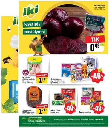 Iki - Specialūs pasiūlymai IKI Lazdijai, IKI Grigiškės – Kovo 11-osios ir IKI Kėdainiai parduotuvės klientams 2026-06-22 – 2026-06-28