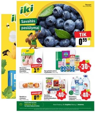Iki - Specialūs pasiūlymai IKI Grigiškės – Kovo 11-osios ir IKI Kėdainiai parduotuvės klientams 2026-07-06 – 2026-07-12