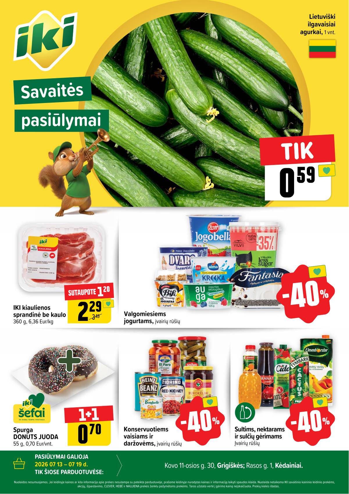 Iki - Specialūs pasiūlymai IKI Grigiškės – Kovo 11-osios ir IKI Kėdainiai parduotuvės klientams 1 puslapis