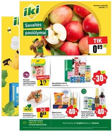Iki - Specialūs pasiūlymai IKI Grigiškės – Kovo 11-osios ir IKI Kėdainiai parduotuvės klientams 2026-07-20 – 2026-07-26