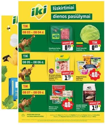 Iki - Specialūs pasiūlymai IKI parduotuvės klientams 2026-08-03 – 2026-08-09