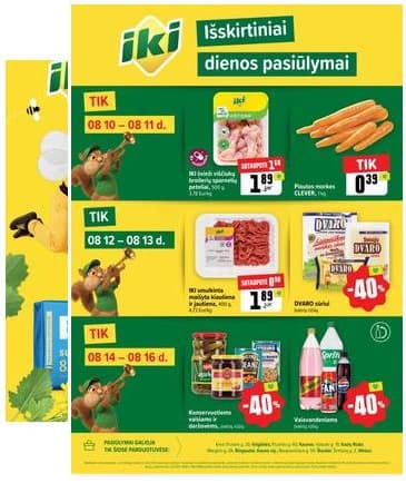 Iki - Specialūs pasiūlymai IKI parduotuvės klientams 2026-08-10 – 2026-08-16