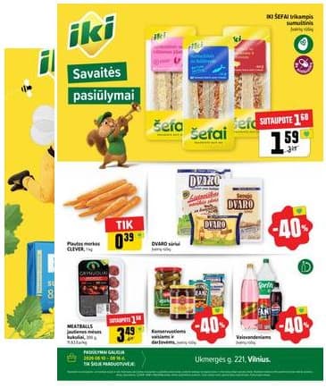 Iki - Specialūs pasiūlymai IKI Pikas parduotuvės klientams 2026-08-10 – 2026-08-16