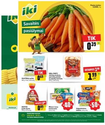 Iki - Specialūs pasiūlymai IKI parduotuvės klientams 2026-08-24 – 2026-08-30