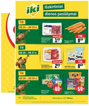 Iki - Specialūs pasiūlymai IKI Pikas parduotuvės klientams 2026-08-24 – 2026-08-30