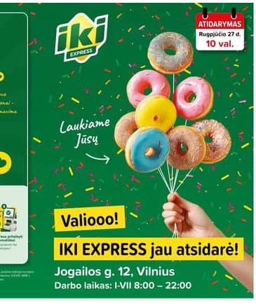 Iki - Specialūs pasiūlymai IKI Express Jogailos parduotuvės klientams 2026-08-27 – 2026-08-30