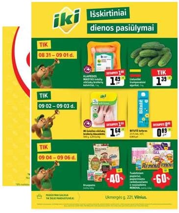 Iki - Specialūs pasiūlymai IKI Pikas parduotuvės klientams 2026-08-31 – 2026-09-06