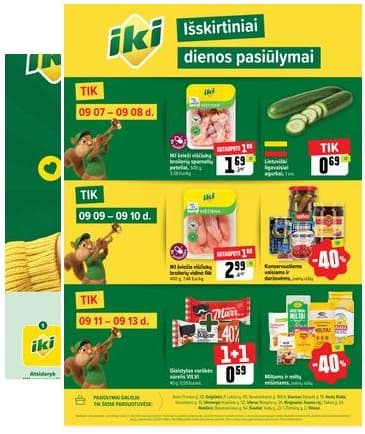 Iki - Specialūs pasiūlymai IKI parduotuvės klientams 2026-09-07 – 2026-09-13