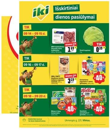 Iki - Specialūs pasiūlymai IKI Pikas parduotuvės klientams 2026-09-14 – 2026-09-20