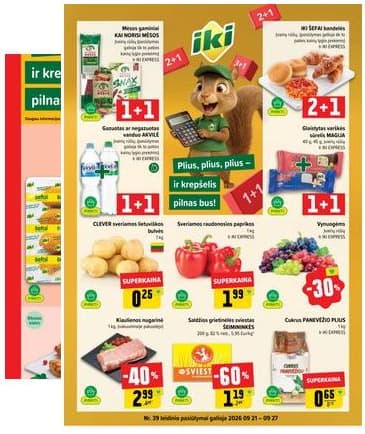 Iki - IKI akcijų leidinys 2026-09-21 – 2026-09-27