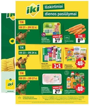 Iki - Specialūs pasiūlymai IKI parduotuvės klientams 2026-09-21 – 2026-09-27