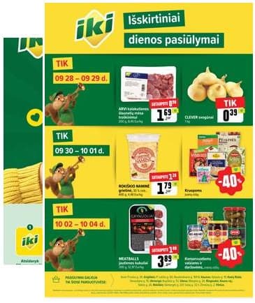 Iki - Specialūs pasiūlymai IKI parduotuvės klientams 2026-09-28 – 2026-10-04