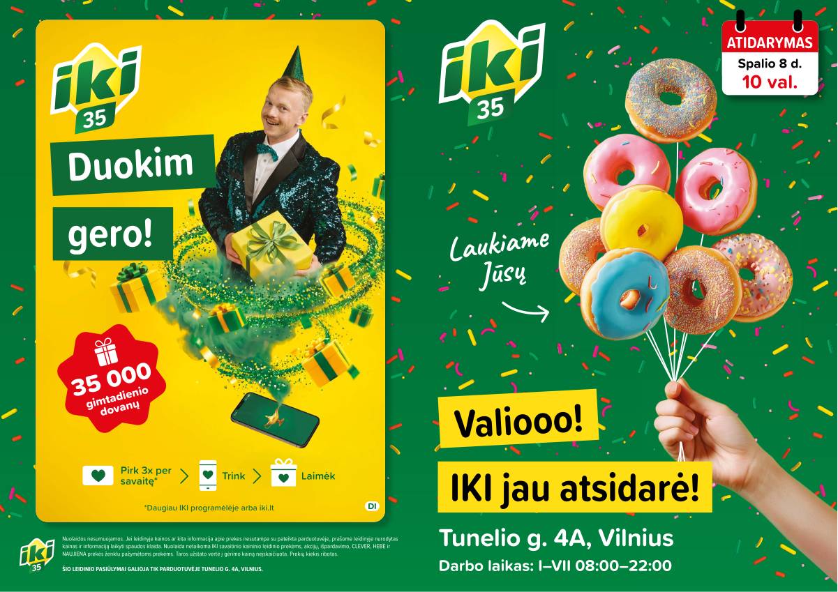 Iki - Specialūs pasiūlymai IKI Tunelio parduotuvės klientams 1 puslapis