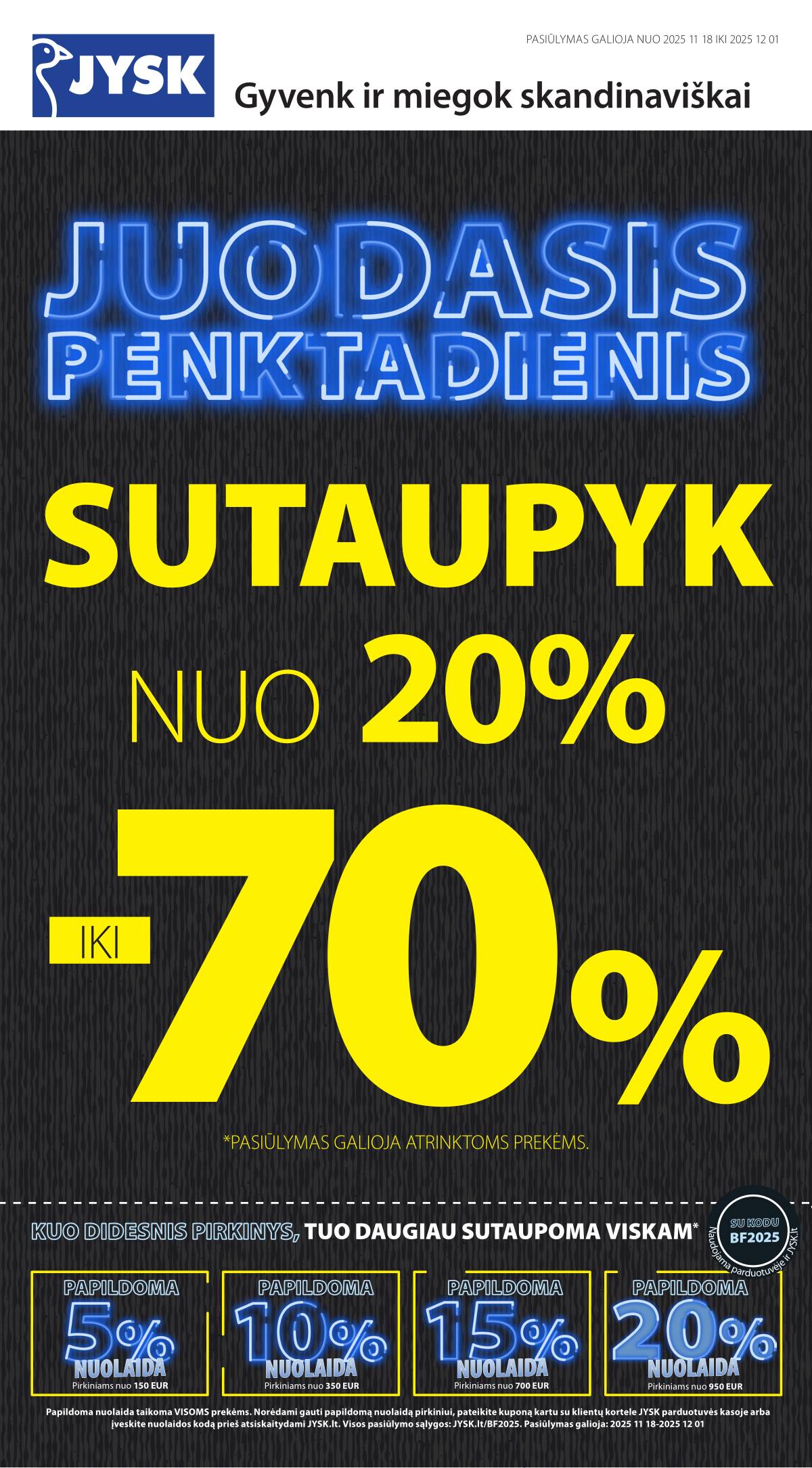 JYSK - Jysk akcijų leidinys | 2025-11-18 - 2025-12-01 2 puslapis