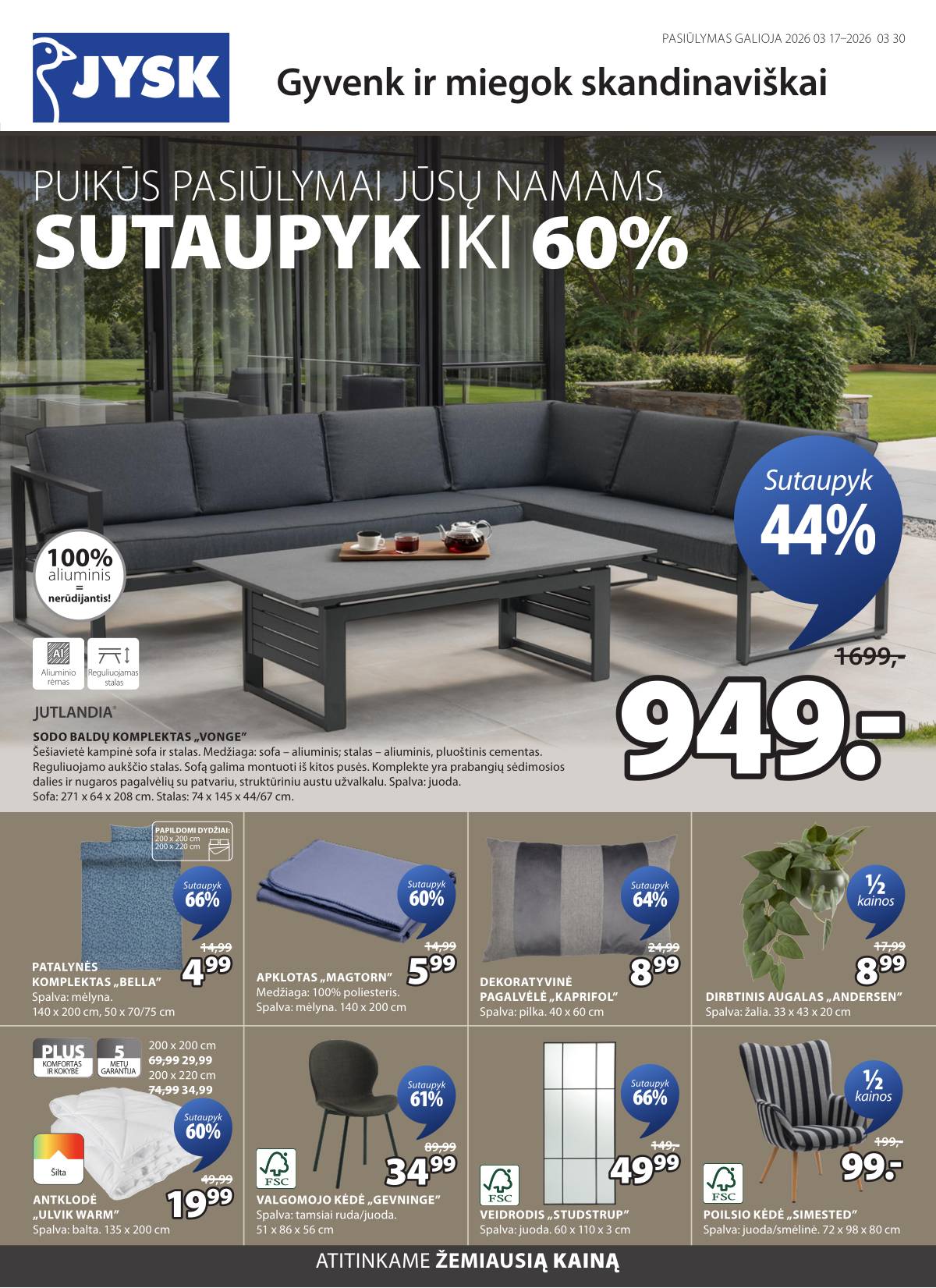 JYSK - Jysk akcijų leidinys |  2026-03-17 - 2026-03-30 2 puslapis