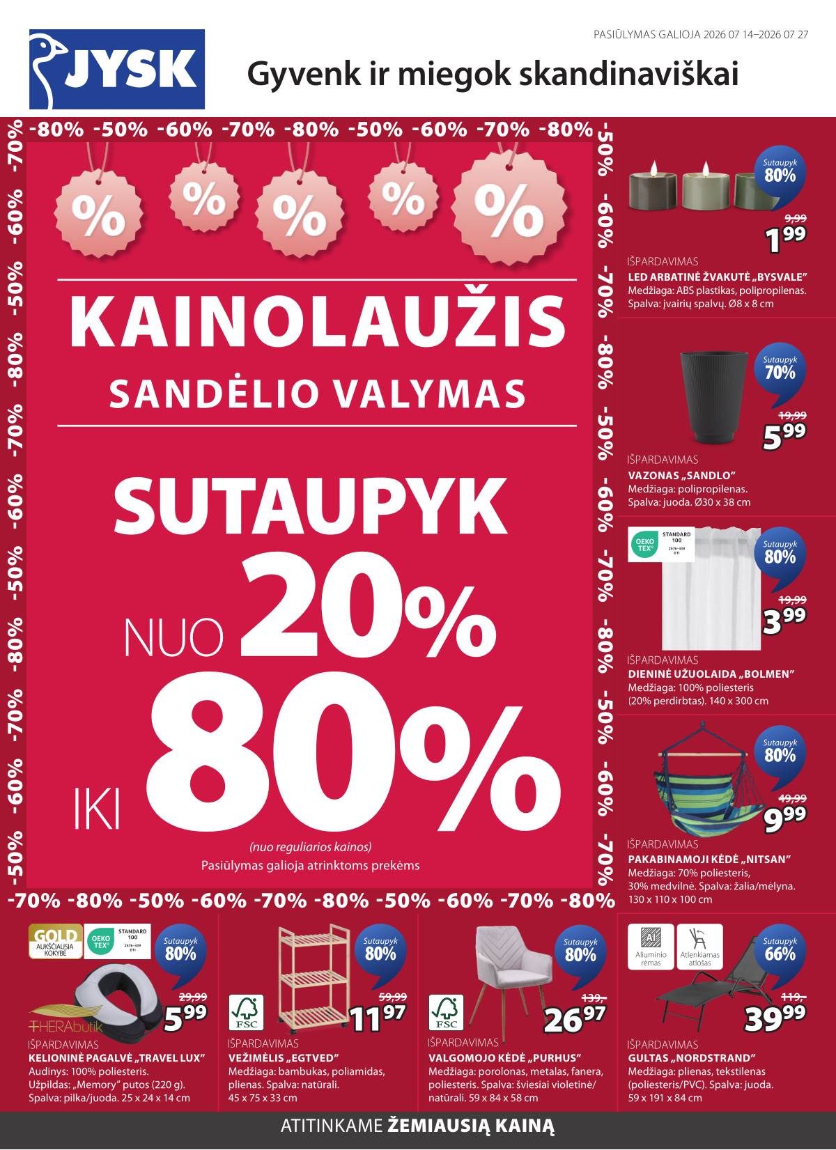 JYSK - Jysk akcijų leidinys | 2026-07-14 - 2026-07-27 2 puslapis