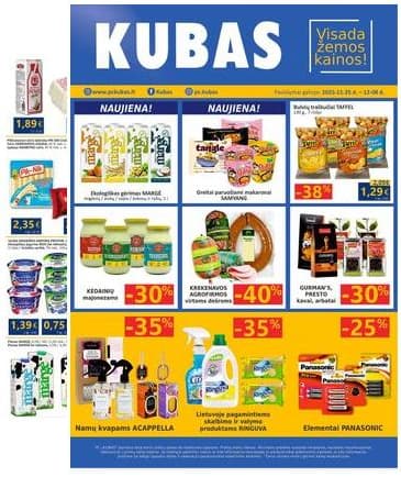 KUBAS - KUBAS akcijų leidinys 2025-11-25 – 2025-12-08