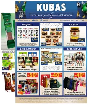 KUBAS - KUBAS akcijų leidinys 2025-12-09 – 2025-12-29