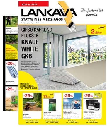 Lankava - Lankava akcijų leidinys | 2026-07-01 - 2026-07-31 2026-07-01 – 2026-07-31