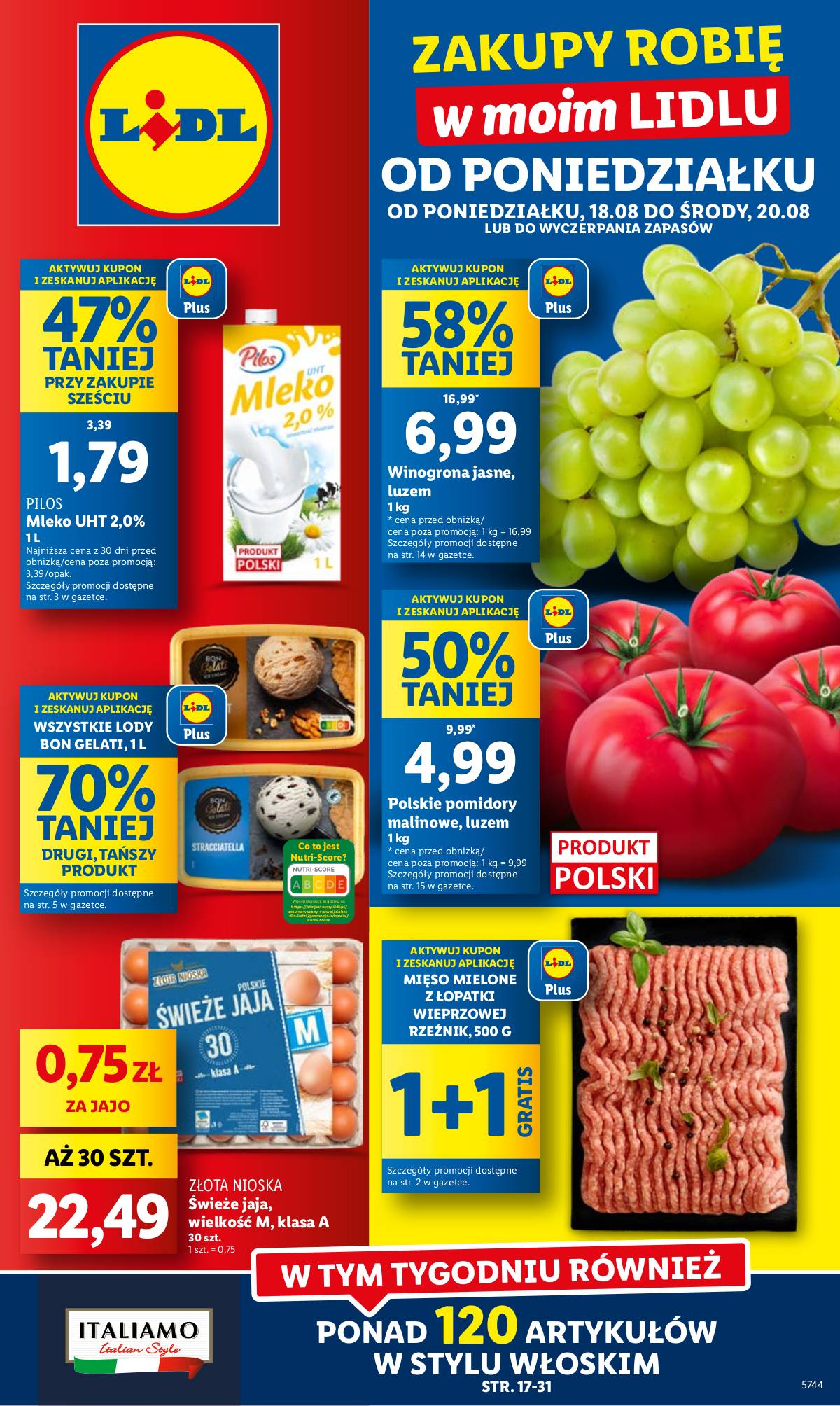 Lidl Lenkija - OFERTA WAŻNA 18.08 DO 20.08 1 puslapis