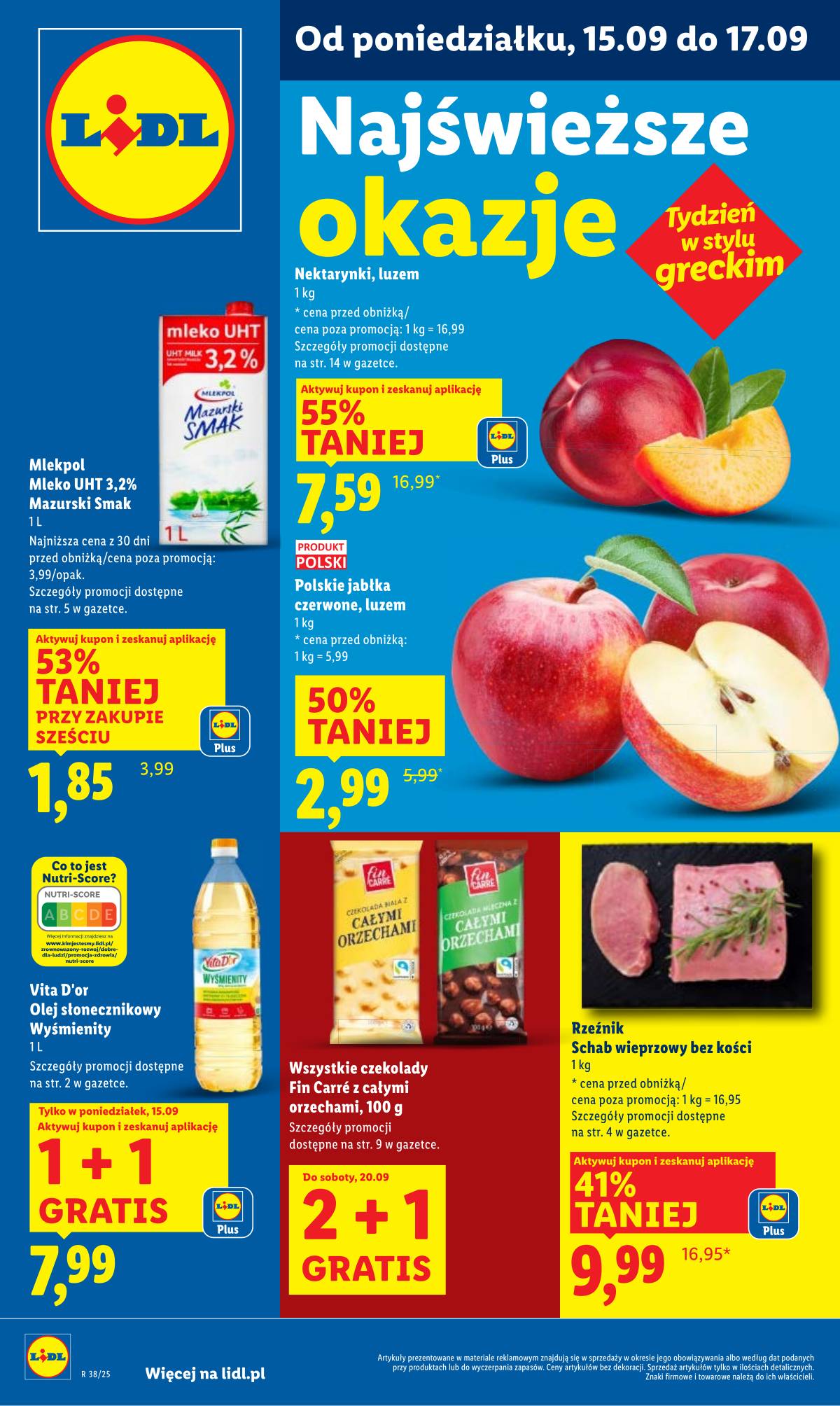 Lidl Lenkija - OFERTA WAŻNA OD 15.09 DO 17.09 1 puslapis