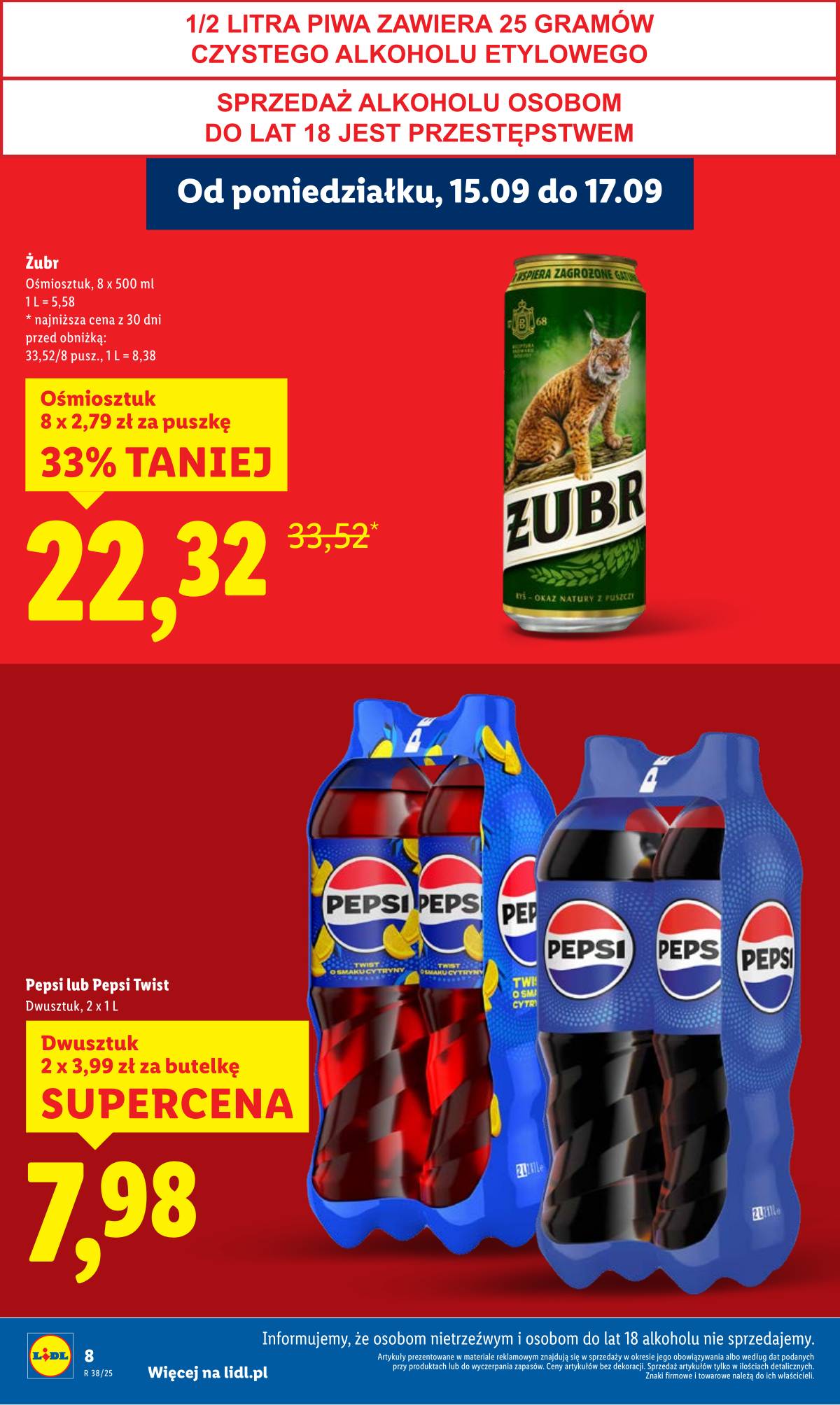 Lidl Lenkija - OFERTA WAŻNA OD 15.09 DO 17.09 8 puslapis