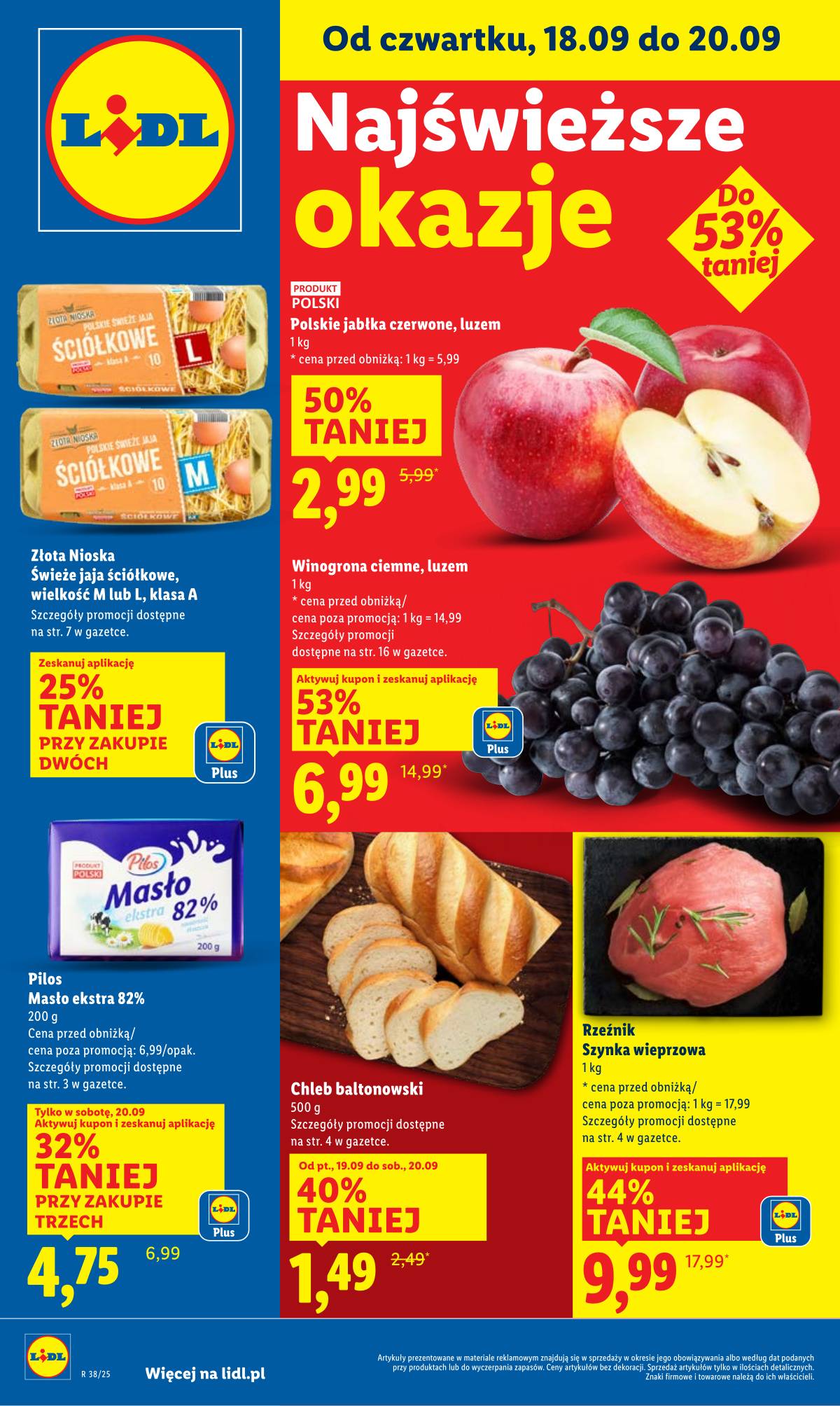 Lidl Lenkija - OFERTA WAŻNA 18.09 do 20.09 1 puslapis