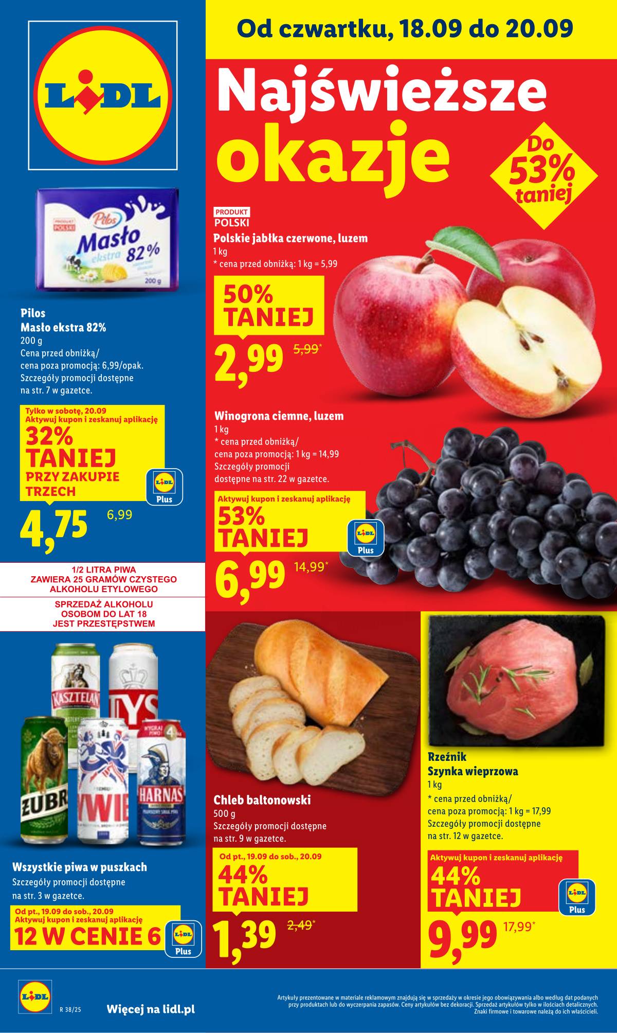 Lidl Lenkija - OFERTA WAŻNA 18.09 do 20.09 1 puslapis