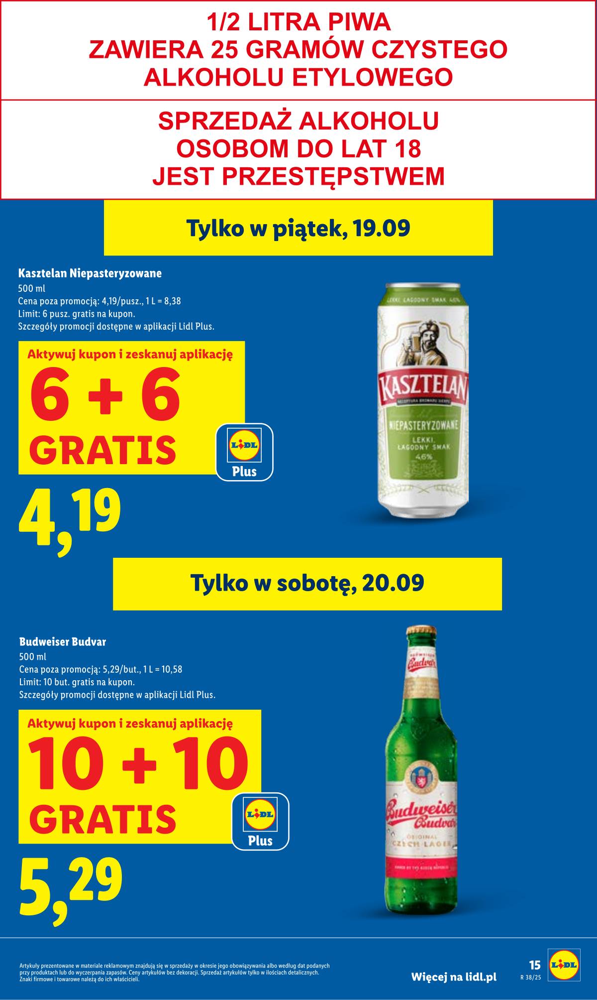Lidl Lenkija - OFERTA WAŻNA 18.09 do 20.09 15 puslapis