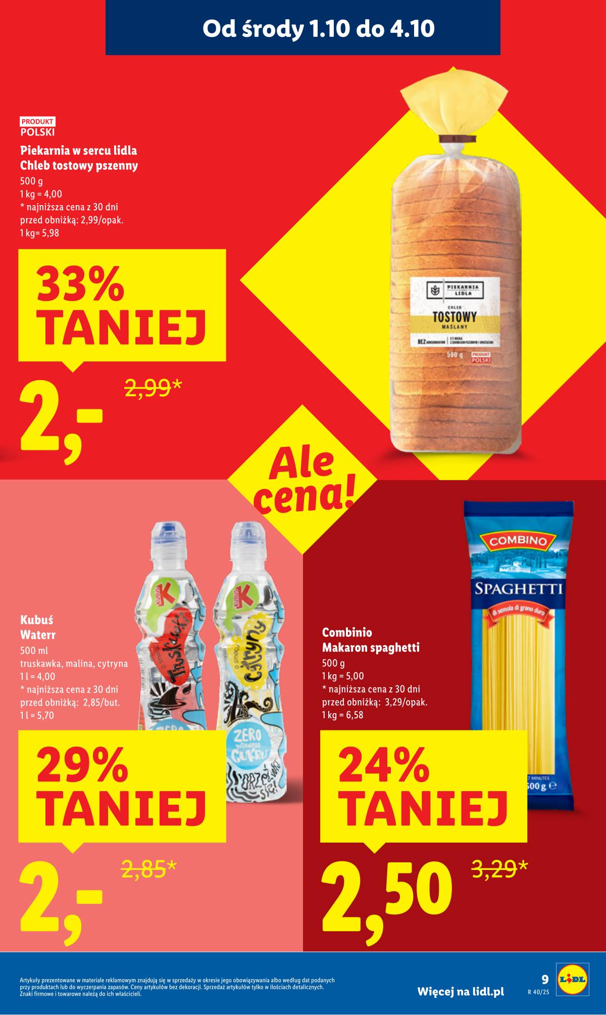 Lidl Lenkija - OFERTA WAŻNA OD 29.09 DO 01.10 9 puslapis
