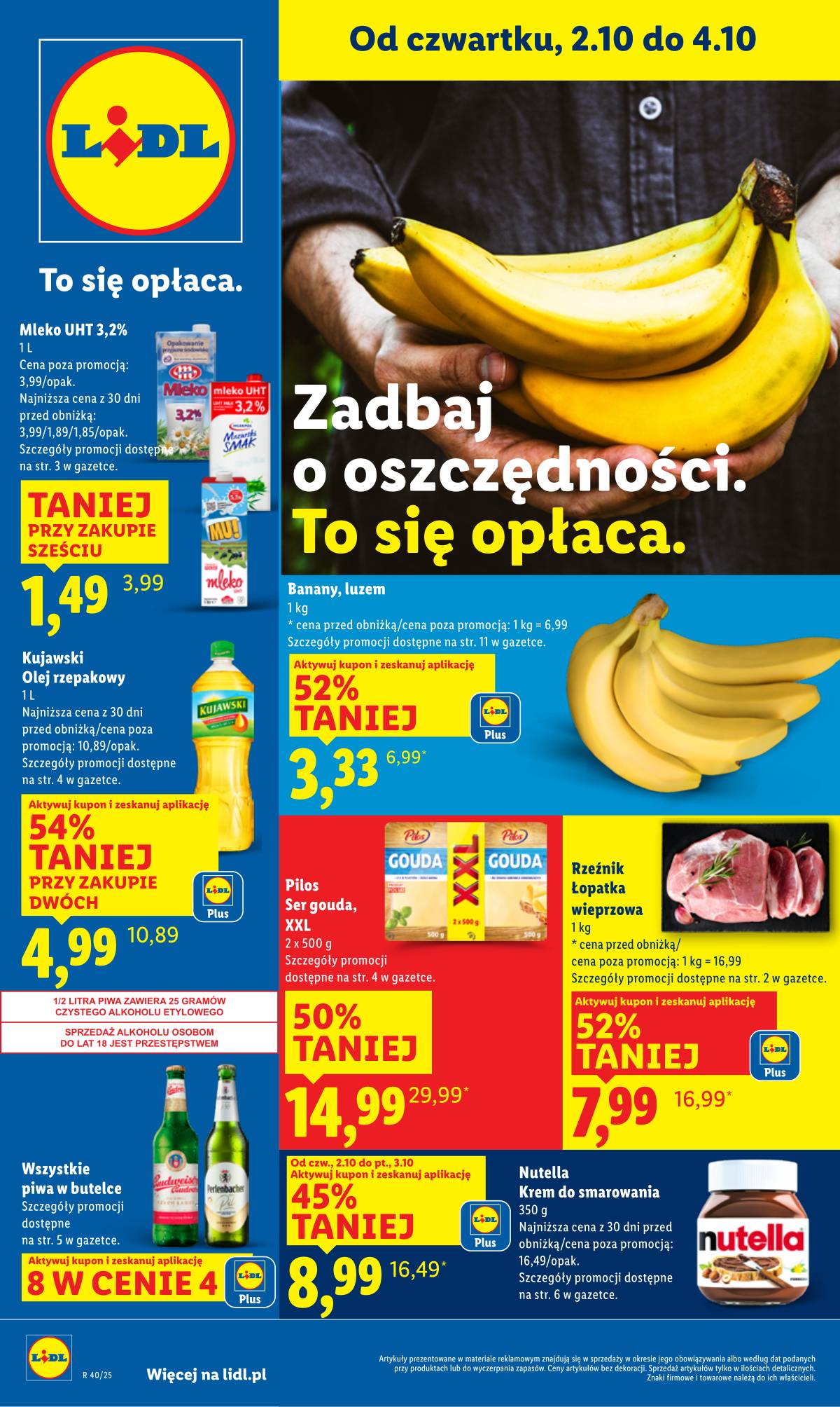 Lidl Lenkija - OFERTA WAŻNA OD 2.10 DO 4.10 1 puslapis
