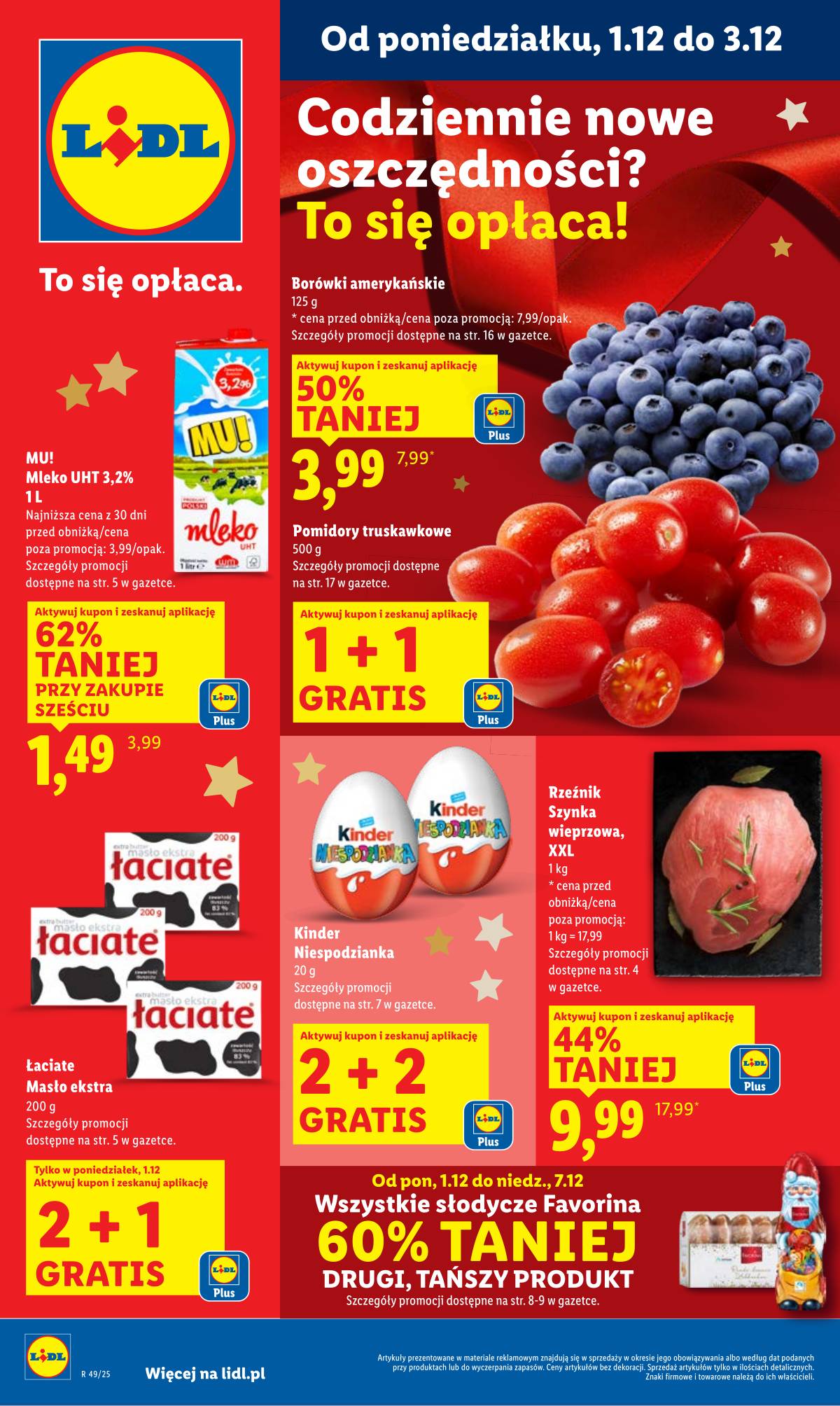 Lidl Lenkija - OFERTA WAŻNA OD 1.12 DO 3.12 1 puslapis