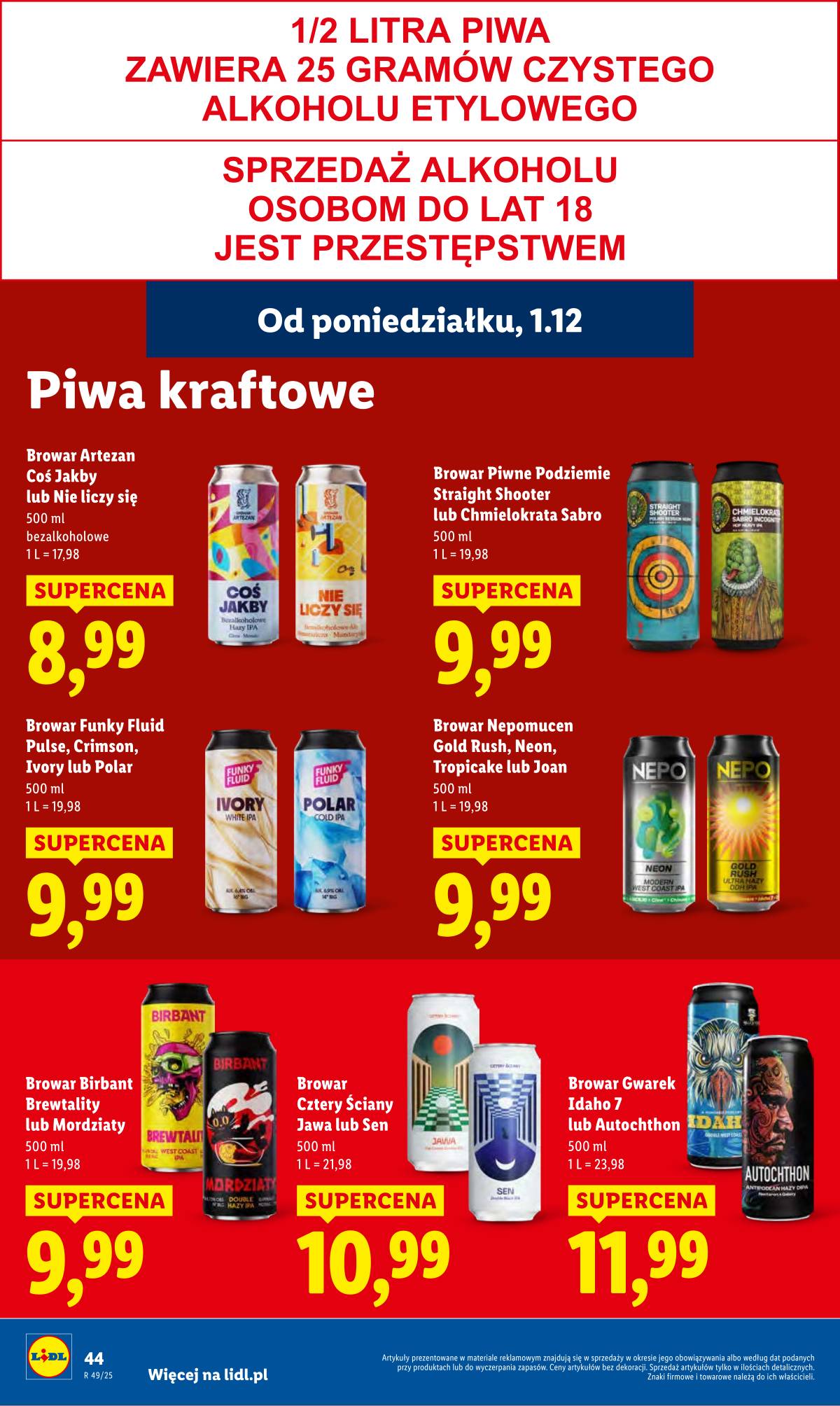 Lidl Lenkija - OFERTA WAŻNA OD 1.12 DO 3.12 46 puslapis