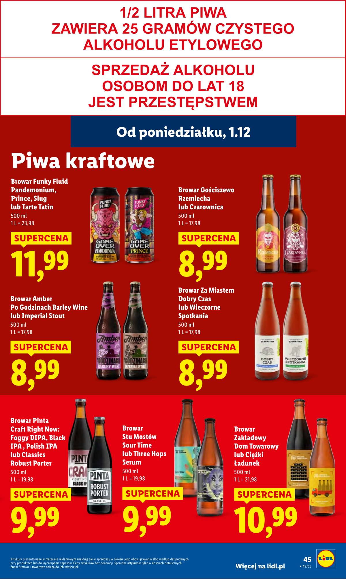Lidl Lenkija - OFERTA WAŻNA OD 1.12 DO 3.12 47 puslapis