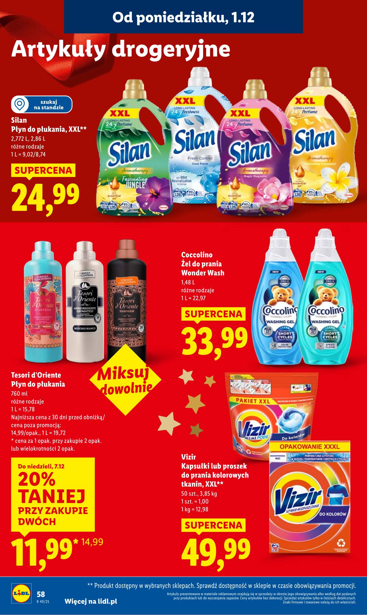 Lidl Lenkija - OFERTA WAŻNA OD 1.12 DO 3.12 60 puslapis