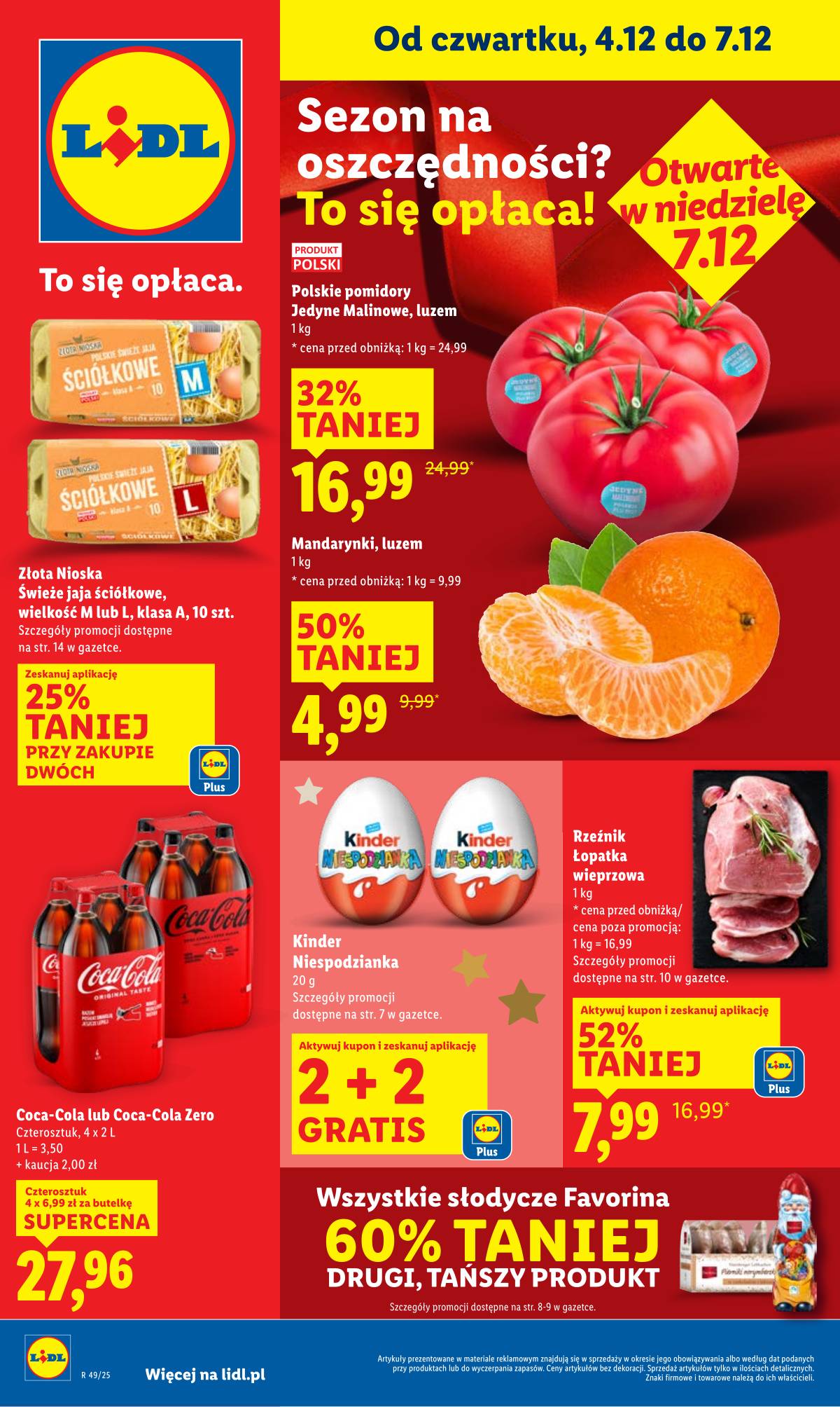 Lidl Lenkija - OFERTA WAŻNA OD  4.12 DO 7.12 1 puslapis