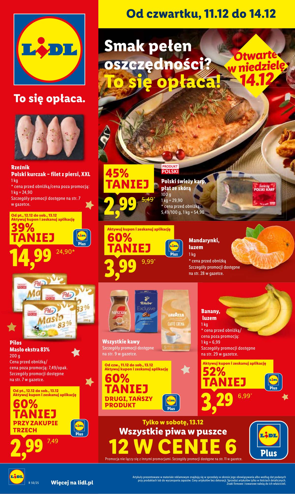 Lidl Lenkija - OFERTA WAŻNA OD 11.12 DO 14.12 1 puslapis