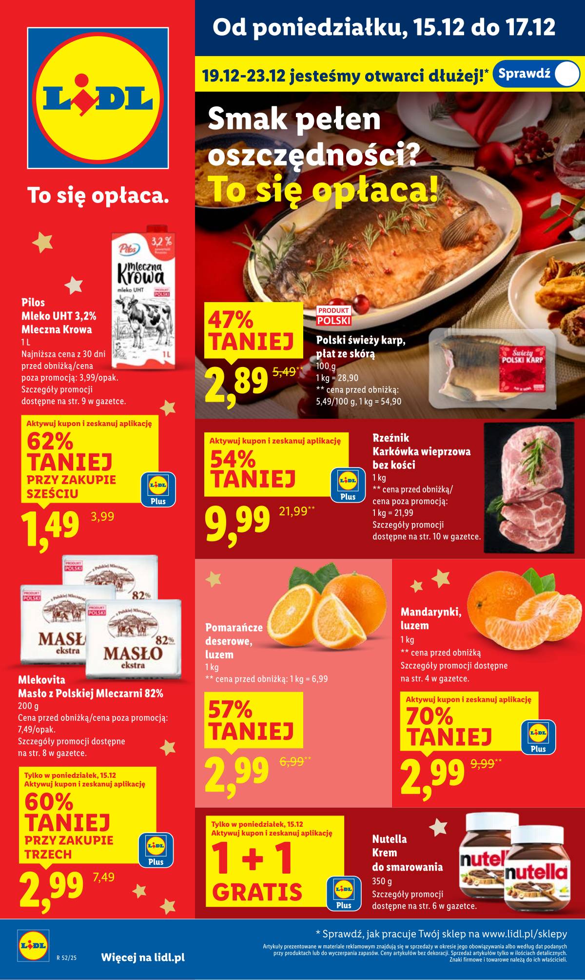 Lidl Lenkija - OFERTA WAŻNA OD 15.12 DO 17.12 1 puslapis