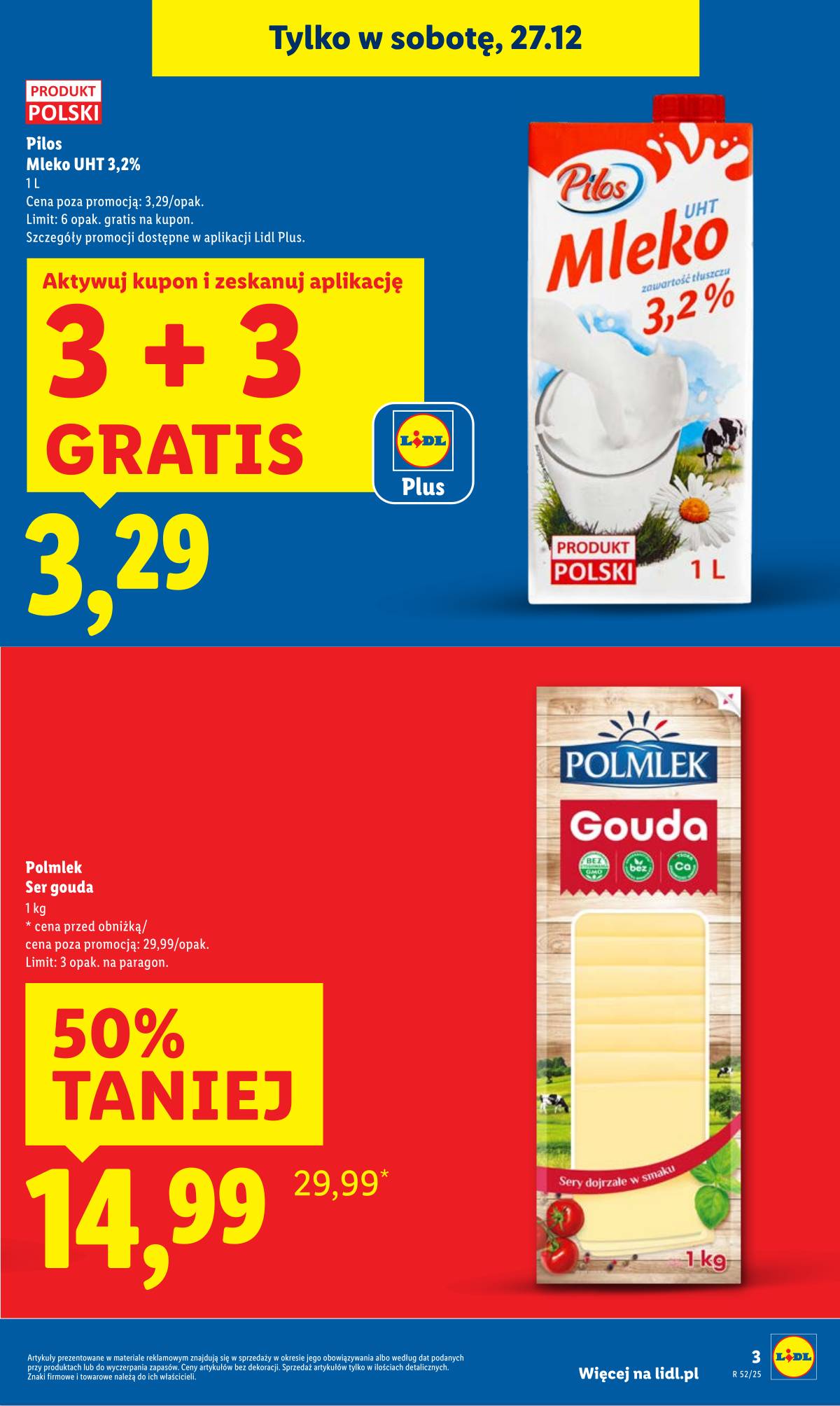 Lidl Lenkija - OFERTA WAŻNA TYLKO 27.12 3 puslapis