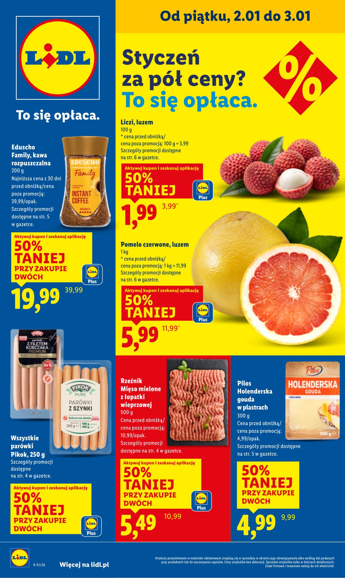 Lidl Lenkija - OFERTA WAŻNA OD 2.01 DO 3.01 1 puslapis