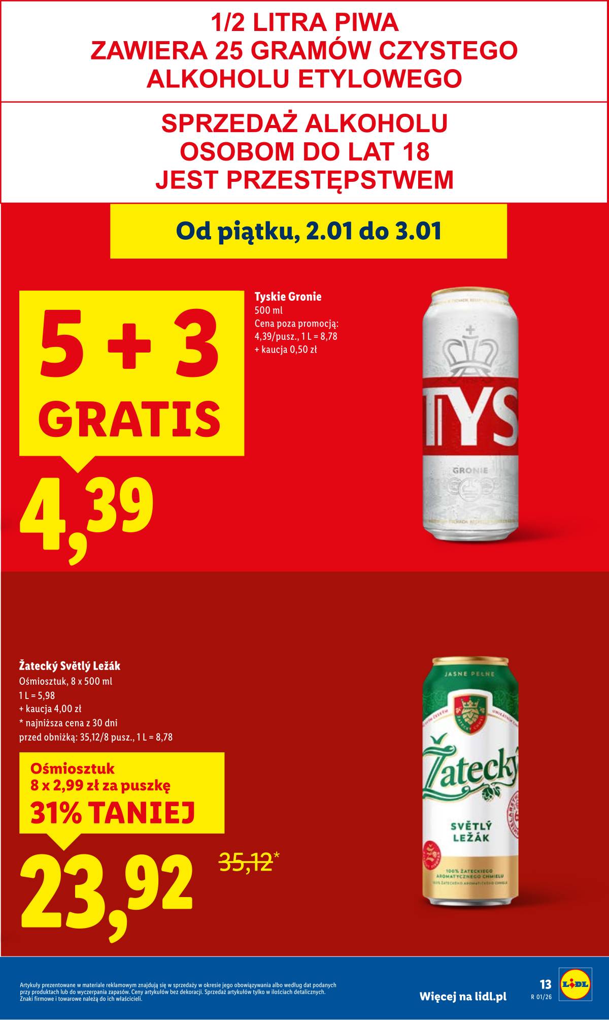 Lidl Lenkija - OFERTA WAŻNA OD 2.01 DO 3.01 13 puslapis
