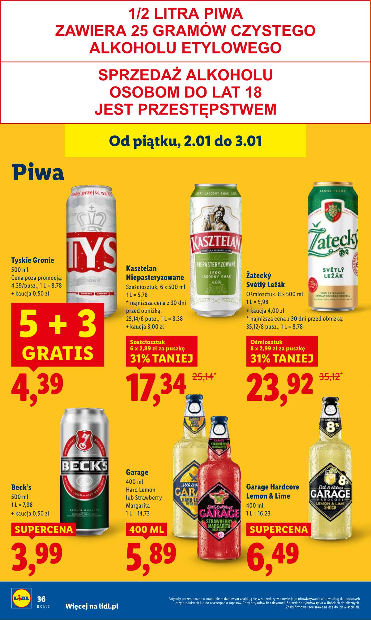 Lidl Lenkija - OFERTA WAŻNA OD 2.01 DO 3.01 38 puslapis