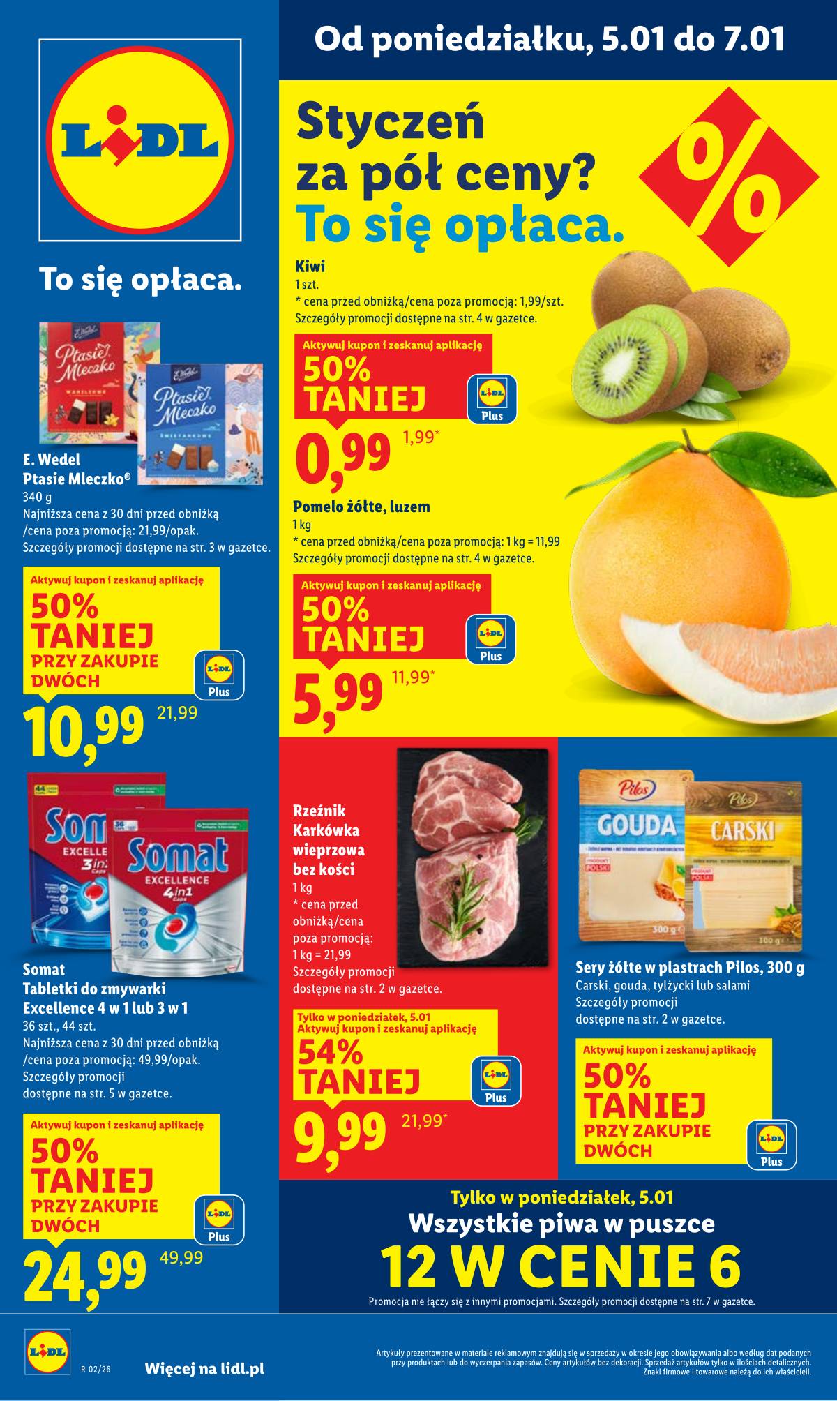 Lidl Lenkija - OFERTA WAŻNA OD 5.01 DO 7.01 1 puslapis